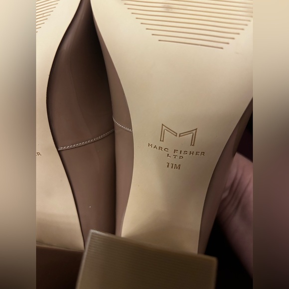 Marc Fisher LTD Elegant Nude Patent Yalina  Block Heels size 11M NWOT - Picture 11 of 14